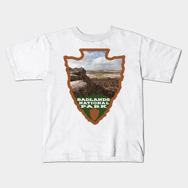 Badlands National Park arrowhead Kids T-Shirt by SlapTheWorld